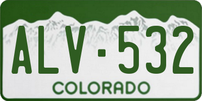 CO license plate ALV532