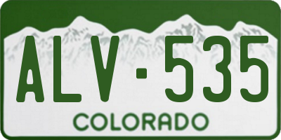 CO license plate ALV535