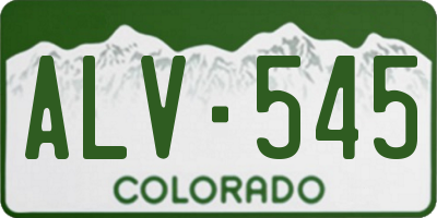 CO license plate ALV545