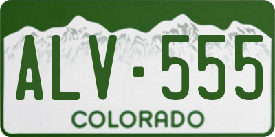 CO license plate ALV555