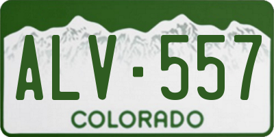CO license plate ALV557