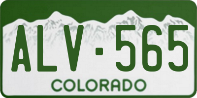 CO license plate ALV565