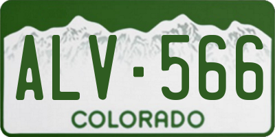 CO license plate ALV566