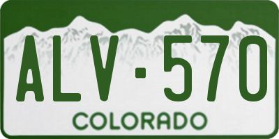 CO license plate ALV570