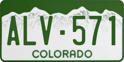 CO license plate ALV571