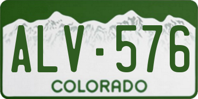 CO license plate ALV576