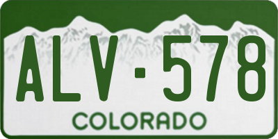 CO license plate ALV578