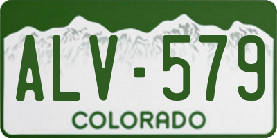 CO license plate ALV579