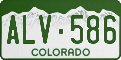 CO license plate ALV586