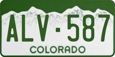 CO license plate ALV587
