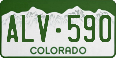 CO license plate ALV590