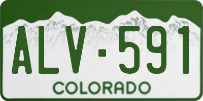 CO license plate ALV591