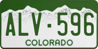 CO license plate ALV596
