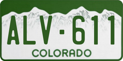 CO license plate ALV611