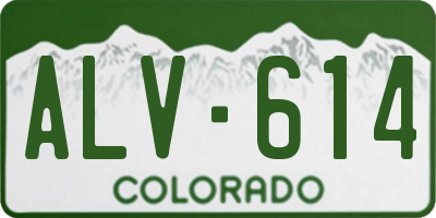 CO license plate ALV614