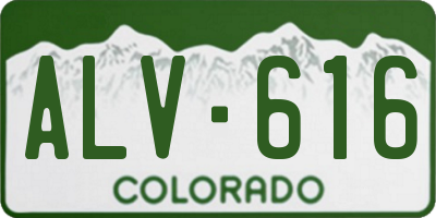 CO license plate ALV616