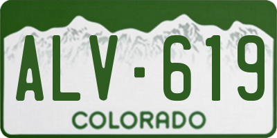 CO license plate ALV619