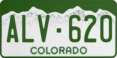 CO license plate ALV620