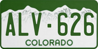 CO license plate ALV626