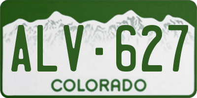 CO license plate ALV627