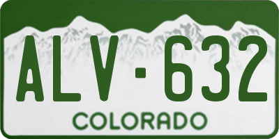 CO license plate ALV632