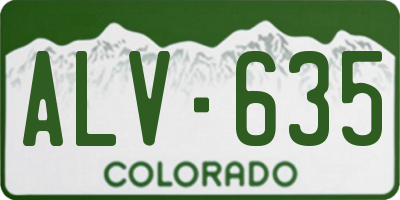CO license plate ALV635