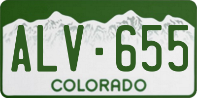 CO license plate ALV655