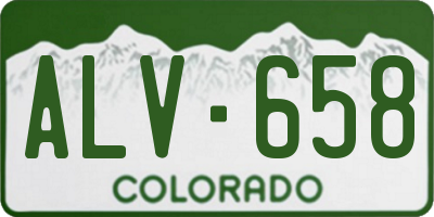 CO license plate ALV658