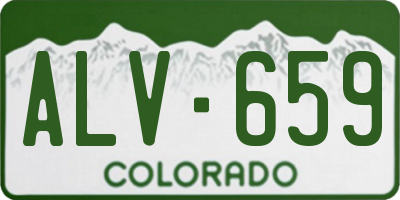 CO license plate ALV659