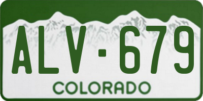 CO license plate ALV679
