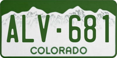 CO license plate ALV681