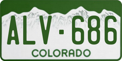 CO license plate ALV686