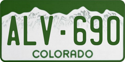 CO license plate ALV690