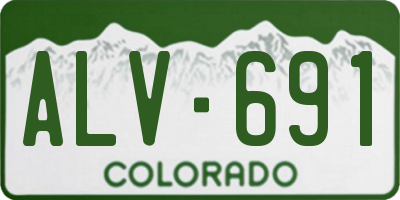 CO license plate ALV691