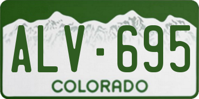 CO license plate ALV695