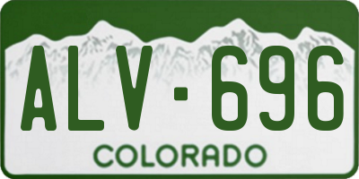CO license plate ALV696