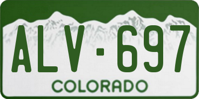 CO license plate ALV697