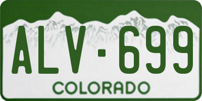 CO license plate ALV699