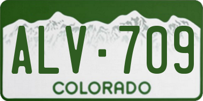 CO license plate ALV709