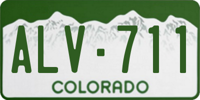 CO license plate ALV711