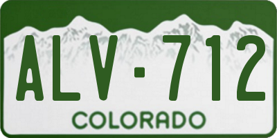 CO license plate ALV712