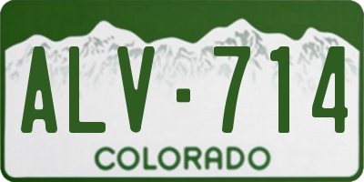 CO license plate ALV714