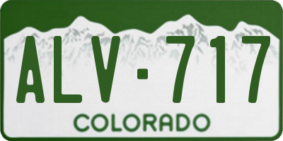 CO license plate ALV717