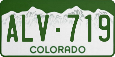 CO license plate ALV719