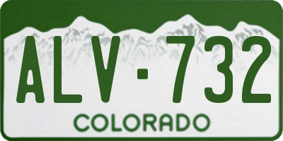 CO license plate ALV732