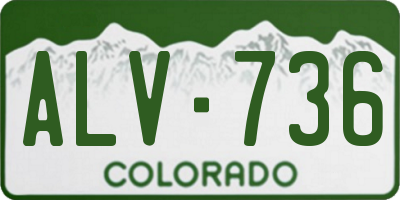 CO license plate ALV736