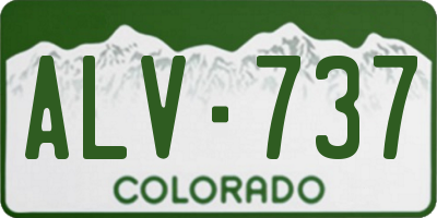 CO license plate ALV737