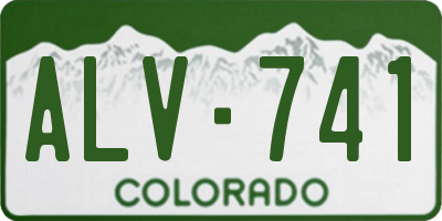 CO license plate ALV741