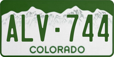 CO license plate ALV744