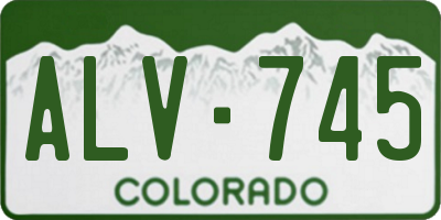 CO license plate ALV745